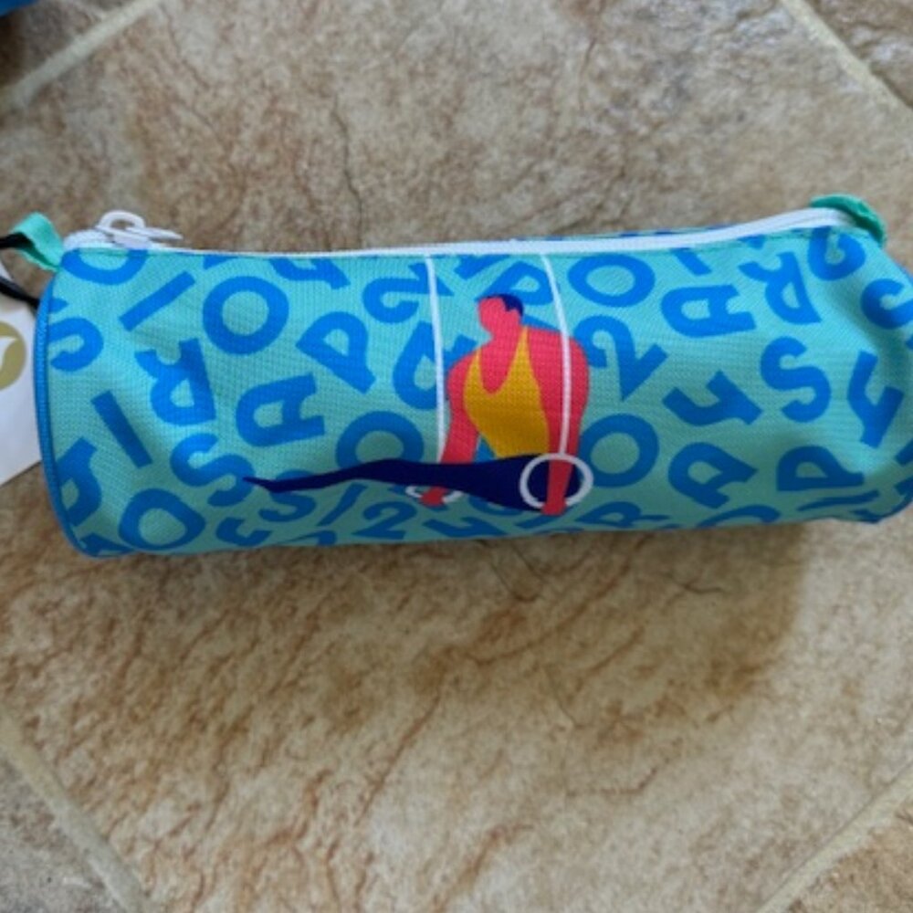 MEN'S GYMNASTIC RINGS PENCIL CASE OLYMPIC GAMES PARIS 2024 OFFICIAL - NWT